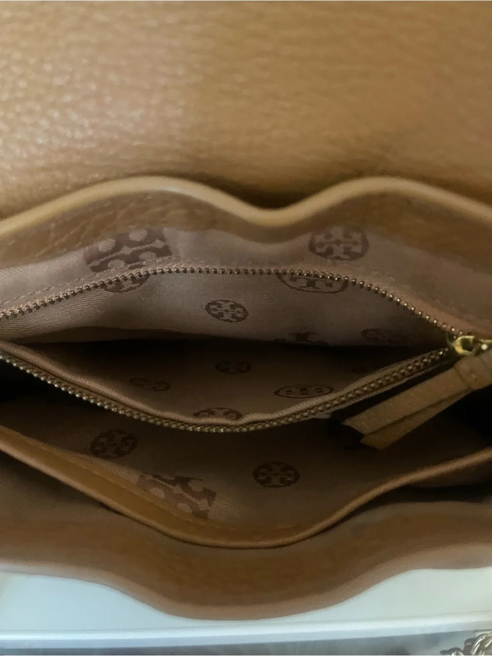 Tory Burch Saddle Brown Leather Crossbody